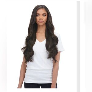 18” BELLAMI CLIP IN HAIR EXTENSIONS- NEW Color Dark Brown. SOLD OUT
